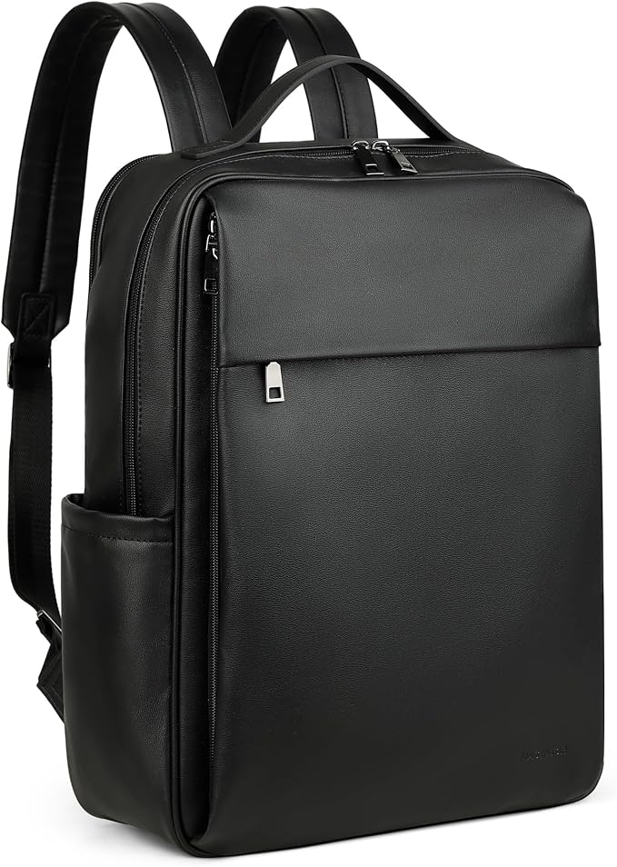 MASINTOR 15.6 inch PU Leather Laptop Backpack Purse by MASINTOR