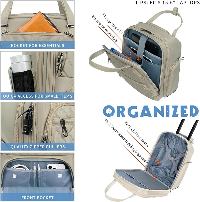 KROSER Carry On Underseat Multi-functional, 16-inch Underseater Lightweight - Image 4