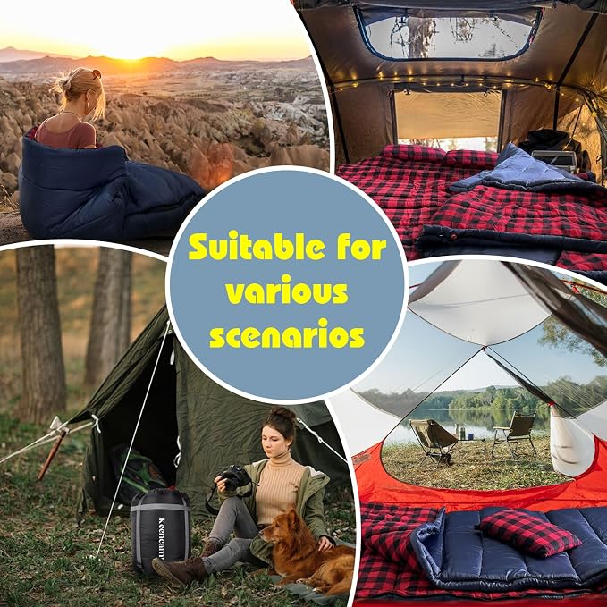 0 Degree Sleeping Bag Cotton Flannel Winter Cold Weather - Image 6