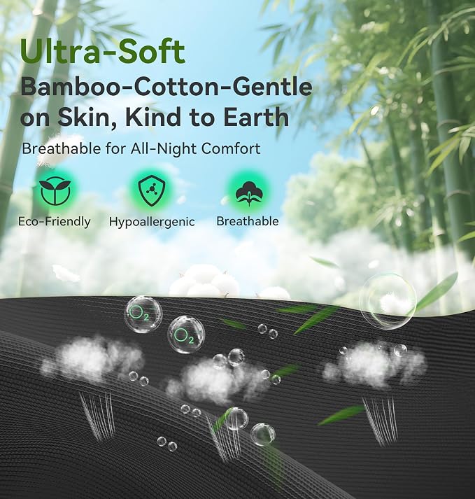 LC-dolida Bamboo Cotton Weighted Bluetooth Sleep Masks, 3D Weighted Sleep Masks - Image 2