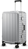 LUGGEX Checked Luggage with Spinner Wheels, 24 Inch Aluminum Frame Zipperless by LuggeXLUGGAGE
