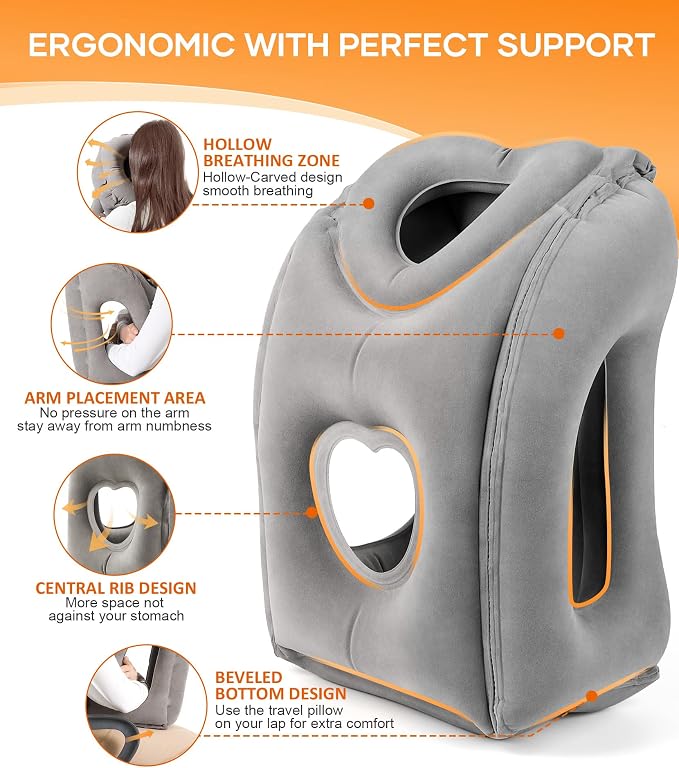 Sunany Travel Pillow, Upgraded Plane Pillow - Image 3