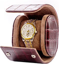 MR.OKAY Single Watch Travel Case- Classic Leather Watch Case by MR.OKAY
