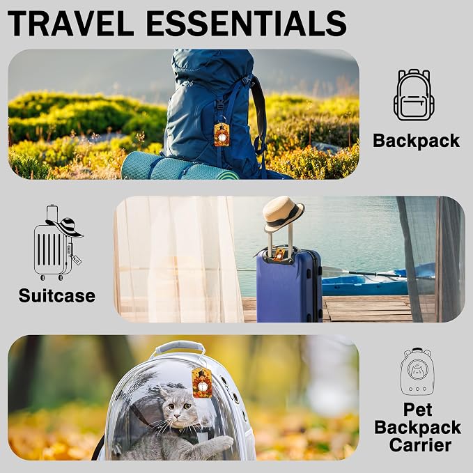 2 Pcs Autumn Turkey Luggage Tags - Image 6