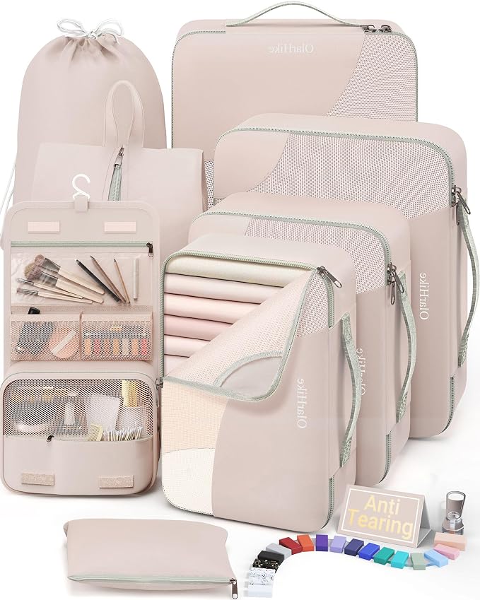 10 Set/8 Set Packing Cubes for Travel, Gifts for Women Mom, Anti-Tearing by OlarHike