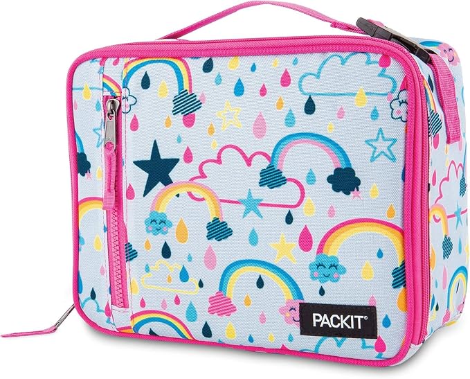 PackIt Freezable Classic Lunch Box, Rainbow Sky, Built by PackIt