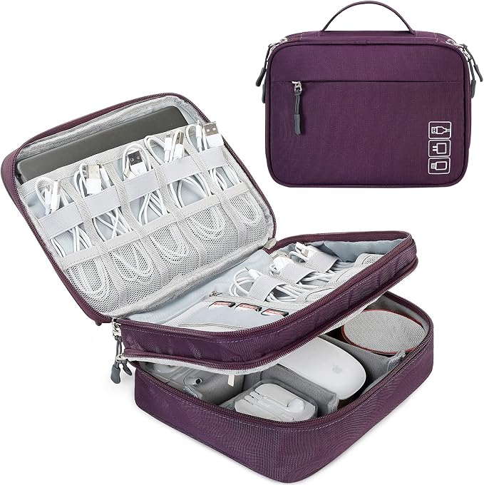 MIRLEWAIY Electronic Organizer Accessory Tech Pouch Water-resistent Travel - Image 3