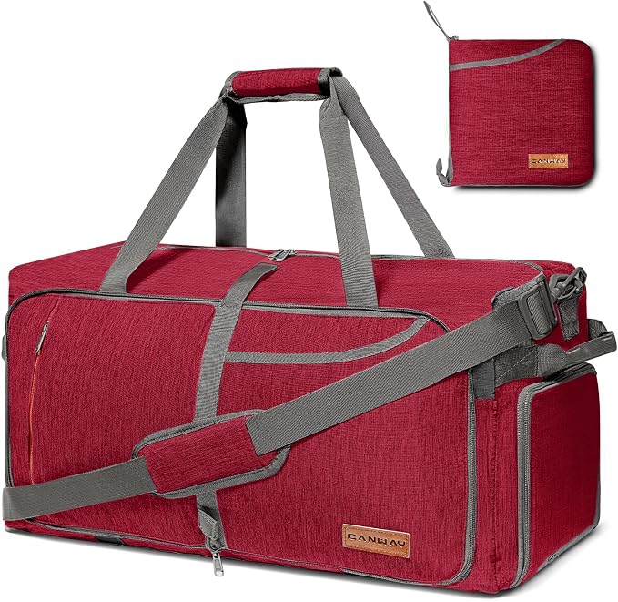 Canway 65L Travel Duffel Bag, Foldable Weekender Bag by CANWAY