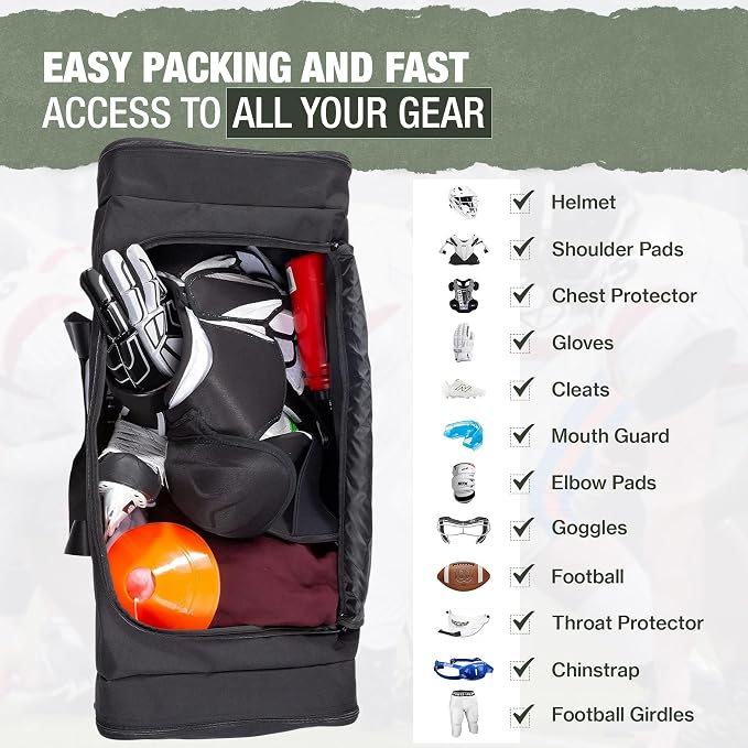 Jetstream Heavy Duty Multi Pocket Durable Sports Gym Equipment Travel Duffel Bag - Image 5