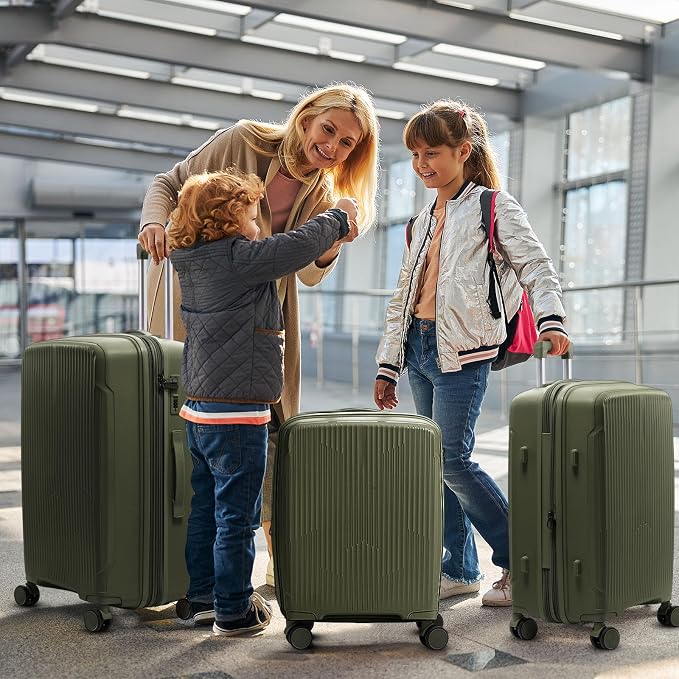 Nazhura Luggage Set, 3-Piece Hardside Suitcase Set, 20-inch Carry On, 28-inch - Image 8
