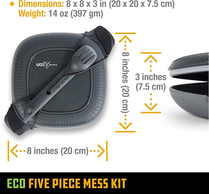 UCO Recycled ECO 5-Piece Camping Mess Kit - Image 6