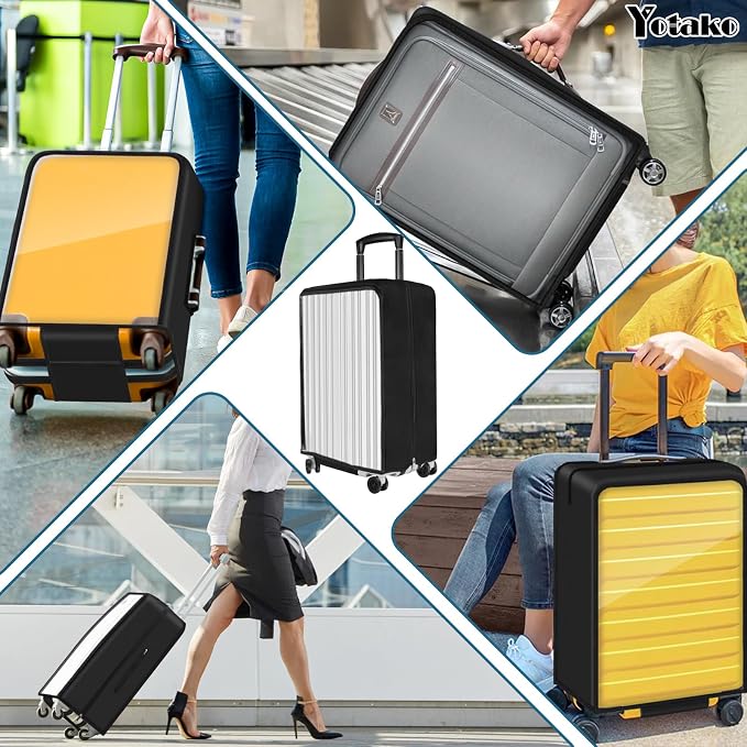 Yotako Upgraded Zippered Transparent PVC Suitcase Cover, No Disassembly - Image 7