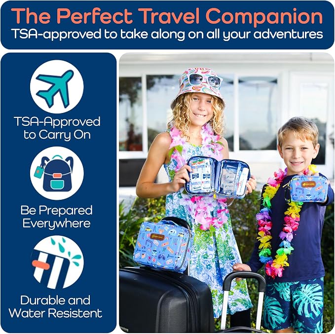 KeepGoing Small Travel First Aid Kit Kids – 60 Pc. Mini First Aid Kit - Image 3