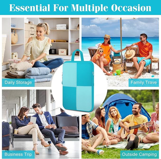 8 Set Compression Packing Cubes Travel, Lightweight Expandable Travel Cubes - Image 7