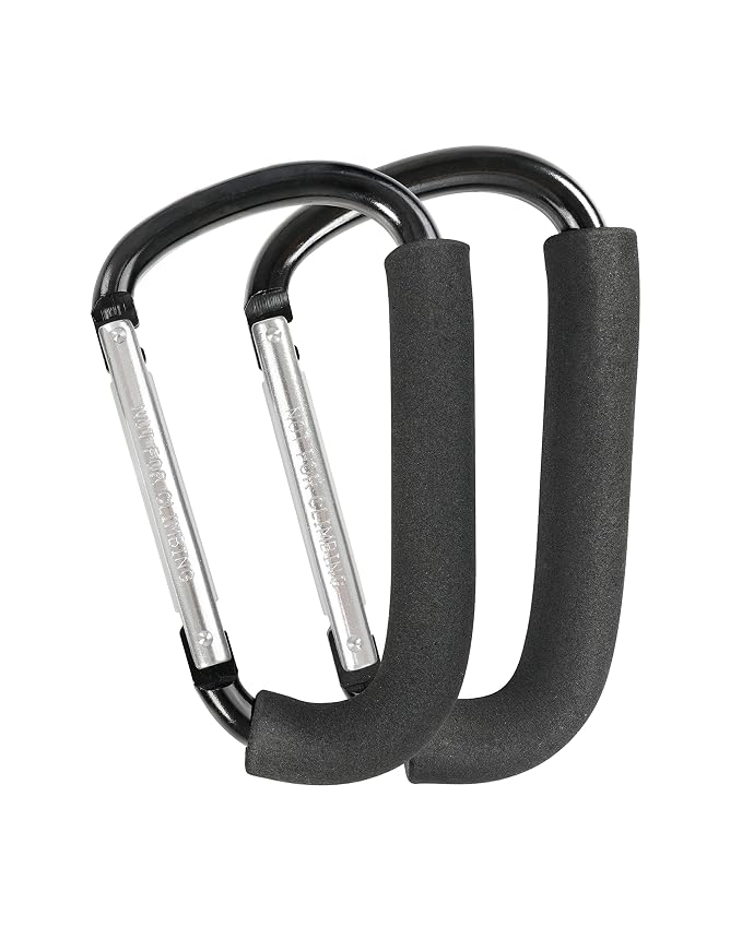 Stroller Hooks, 6.3" Large Stroller Clip, 2 Pack Stroller Hooks by DF+DUALFERV