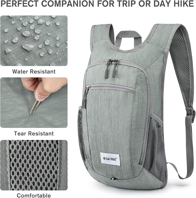 G4Free 10L/15L Hiking Backpack Lightweight Packable Hiking Daypack Small Travel - Image 3