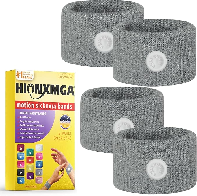 Motion Sickness Bands/Acupressure Nausea Wristband by HIONXMGA