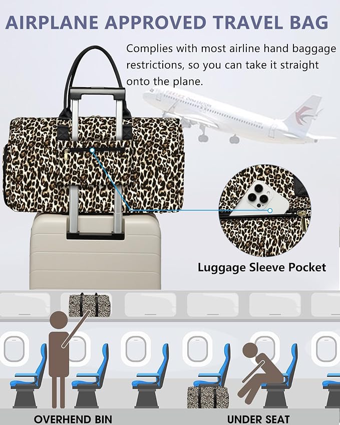 Women Duffle Weekender Travel Bag: Large Duffel Bags - Image 7