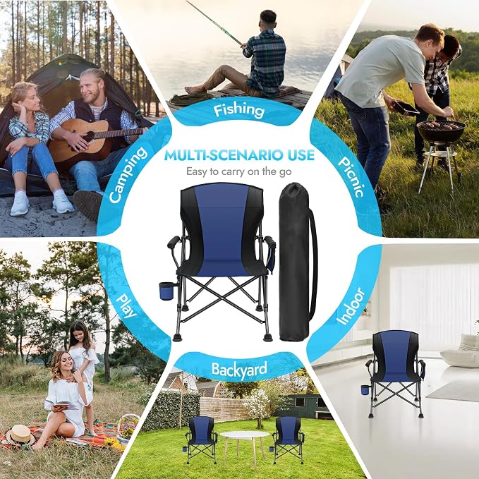 2 Pack Oversized Folding Camping Chair - Image 7