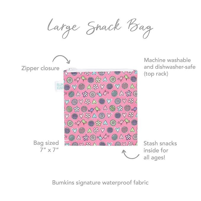 Bumkins Reusable Sandwich and Snack Bags, - Image 5