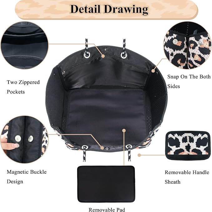 QOGiR Neoprene Multipurpose Beach Bag Tote - Image 2