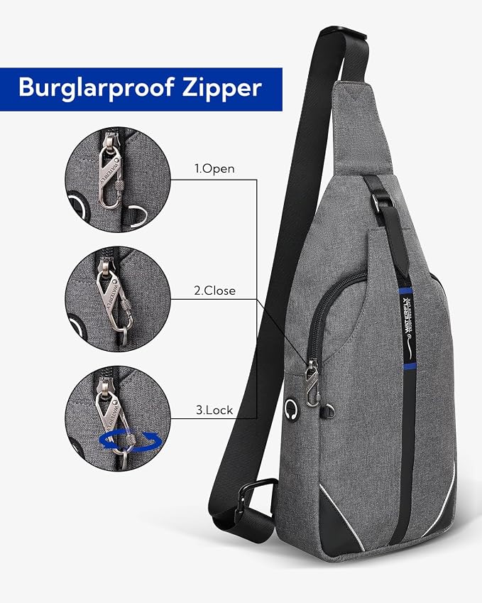 WATERFLY Small Crossbody Sling Backpack Anti Theft Backpack - Image 3