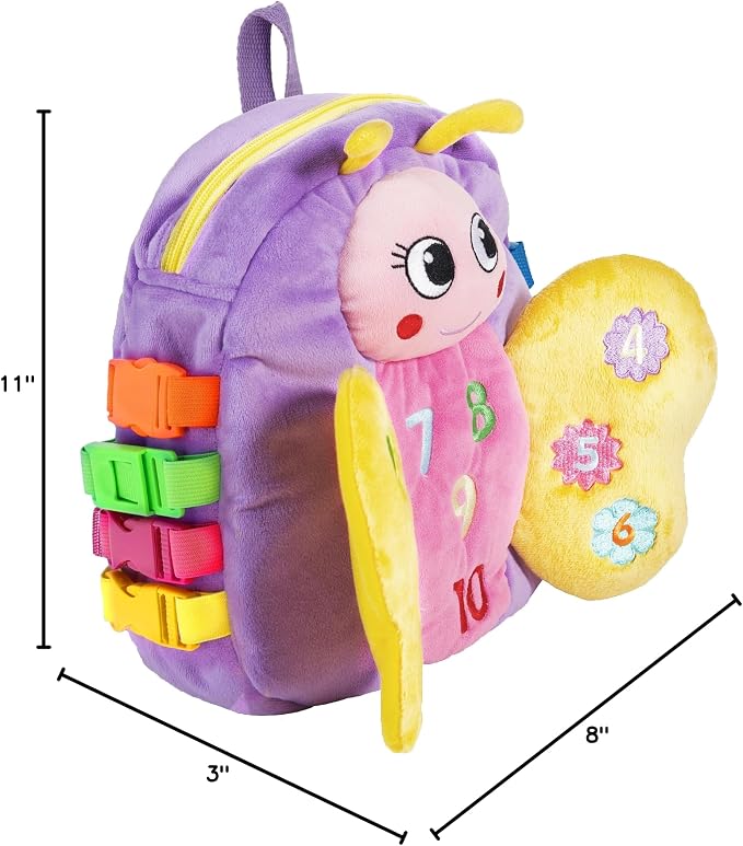 Buckle Toys Blossom Butterfly Toddler Backpack - Image 7