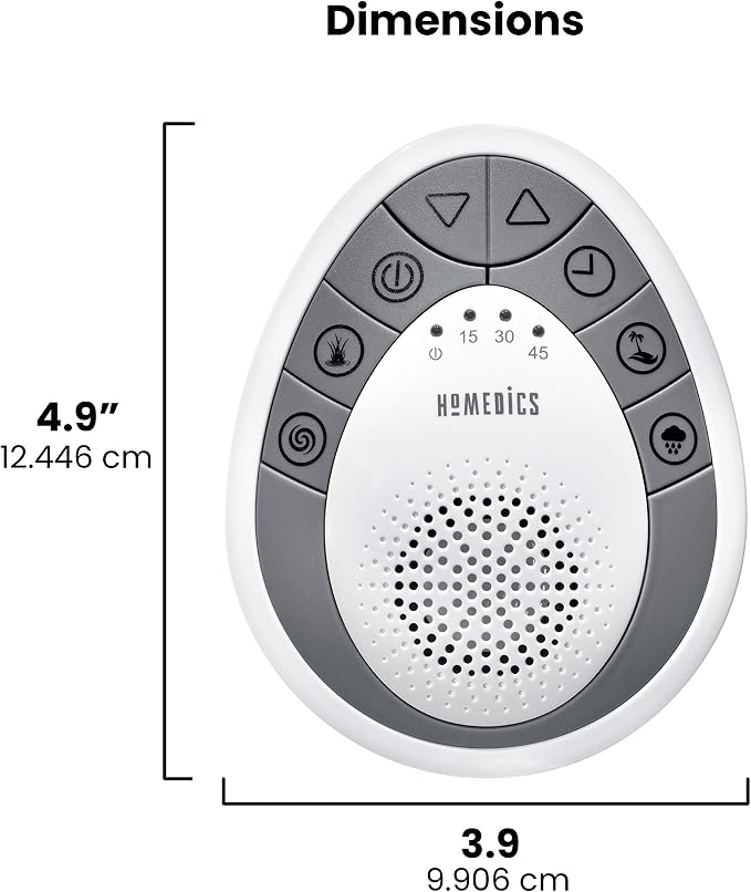 Homedics Rejuvenate Traveler White Noise Sound Machine, Portable Sound Machine - Image 8