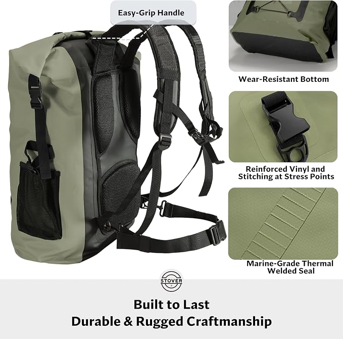 STOVER 5/10/25/30/40/55L Waterproof Backpack- Floating Dry Bag - Image 4