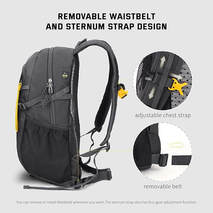 SKYSPER Small Hiking Backpack, 20L Lightweight Travel Backpacks Hiking Daypack - Image 3
