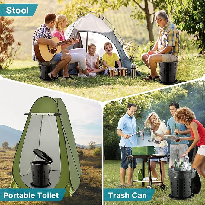 TRIPTIPS Upgrade Retractable Portable Toilet Travel Toilet Adjustable Height - Image 6