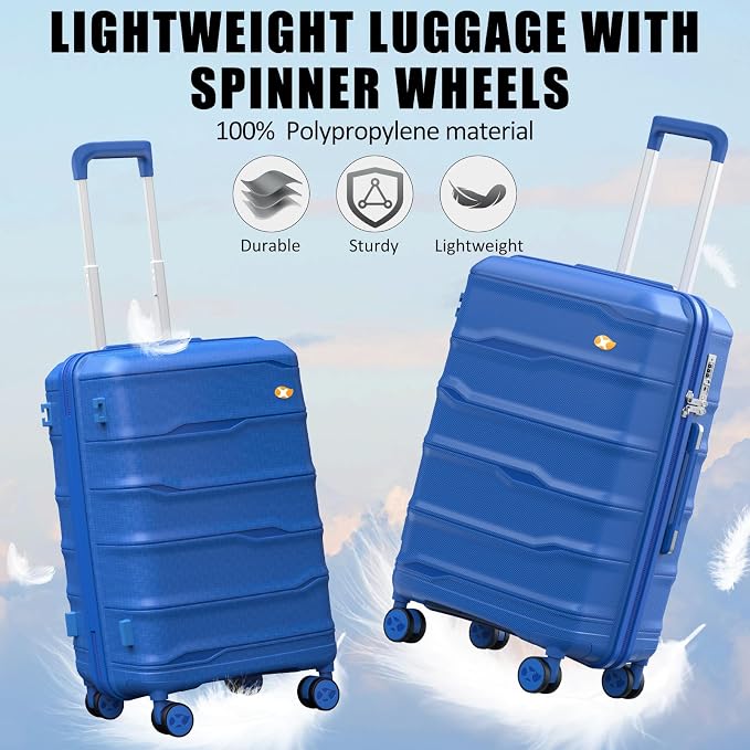 28 Inch Luggage with Spinner Wheels, Large Hard Shell Suitcase, Lightweight PP - Image 2