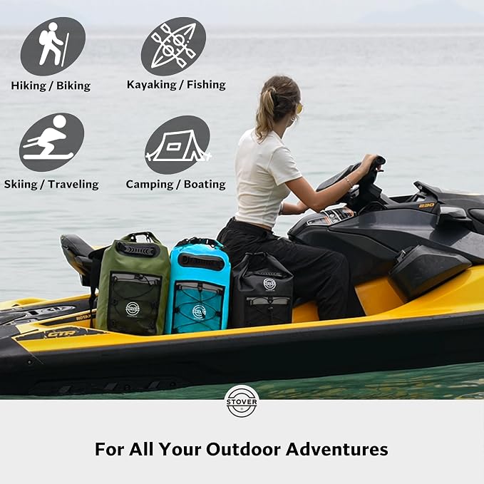 STOVER 5/10/25/30/40/55L Waterproof Backpack- Floating Dry Bag - Image 6