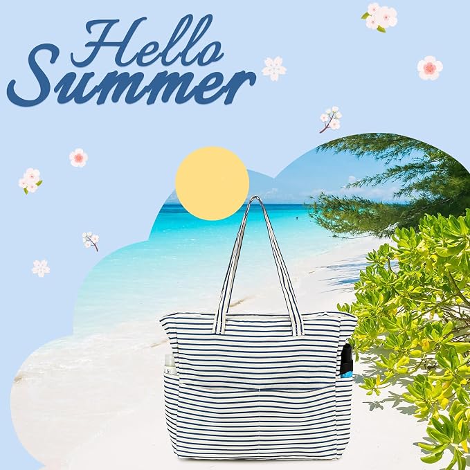 Beach Pool Bags Tote for Women Ladies Large Gym Tote Carry On Bag - Image 4