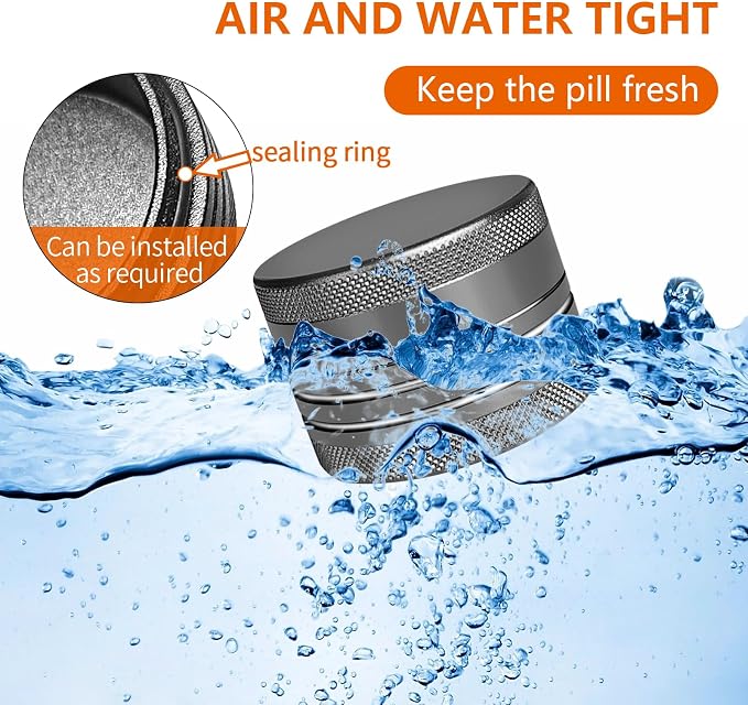 Small Pill Box, Portable Daily Box, Aluminium Alloy Round Container - Image 6