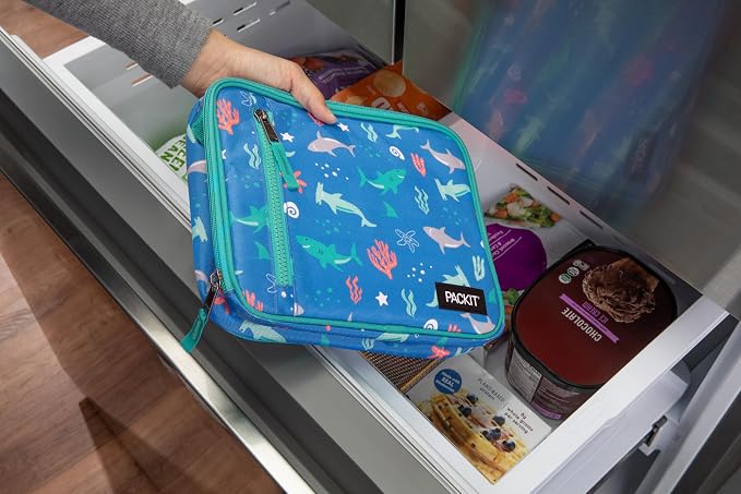 PackIt Freezable Classic Lunch Box, Sea Shark, Built - Image 6