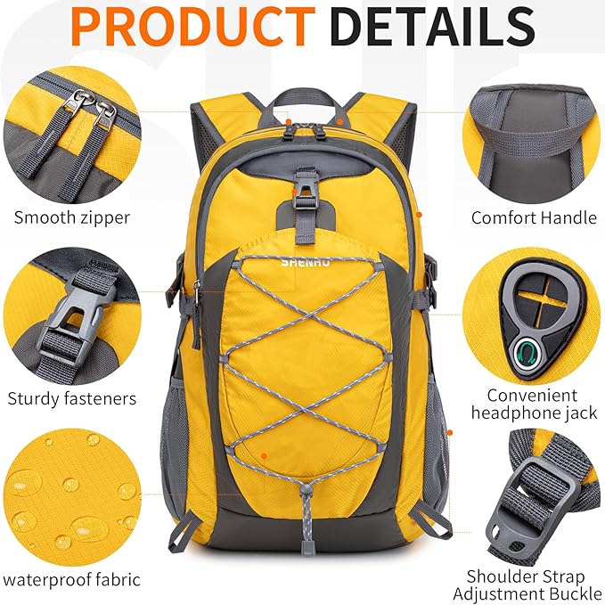40L Hiking Backpack Lightweight Daypack Waterproof Travel Camping Backpack - Image 6