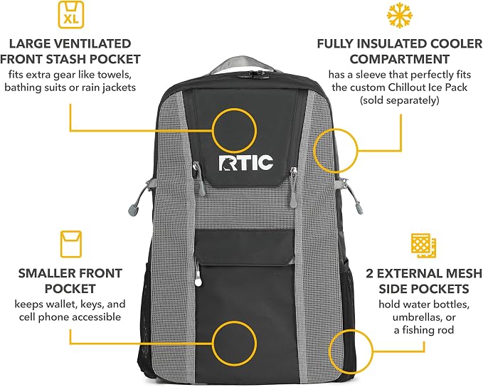 RTIC Chillout 24 Can Backpack Cooler Insulated Portable Soft Cooler Bag - Image 5