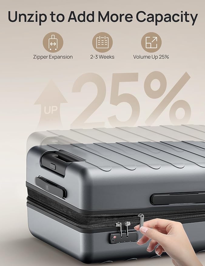Carry on Luggage 22 X 14 X 9 Airline Approved, 20 Inch Luggage - Image 4