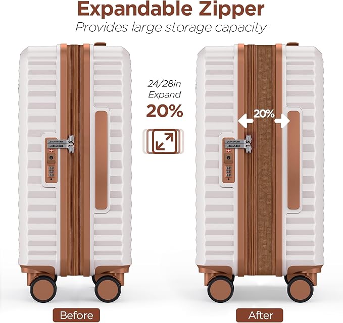 SHOWKOO Luggage Sets 3 Piece Hardside Expandable Suitcase - Image 7