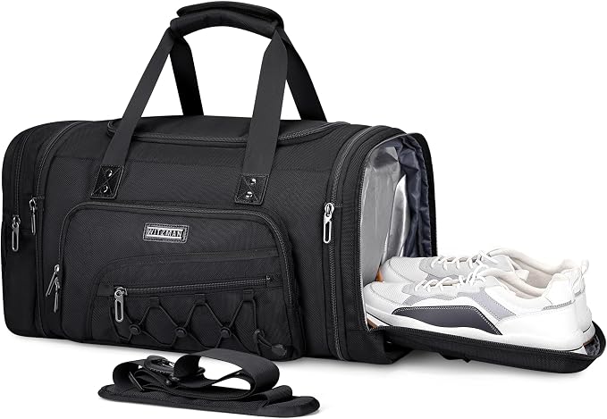 WITZMAN Duffle Bag for Men Nylon Large Gym Weekender Bag by WITZMAN