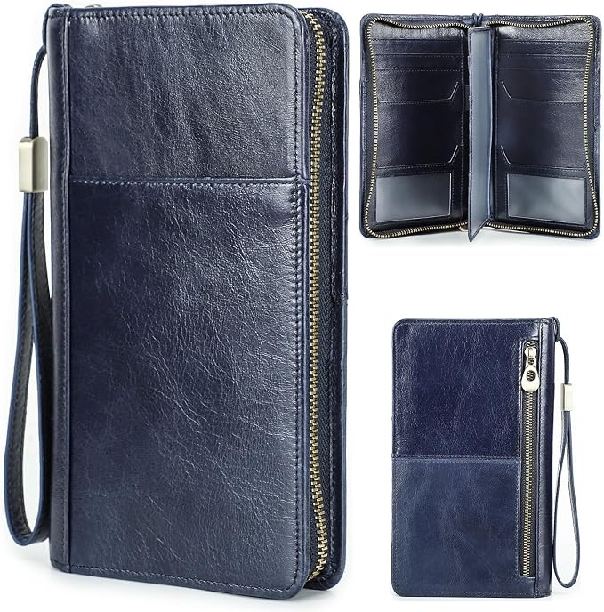 Top Grain Leather Travel Passport Wallet Holder by CataPurusLeatherCrafts