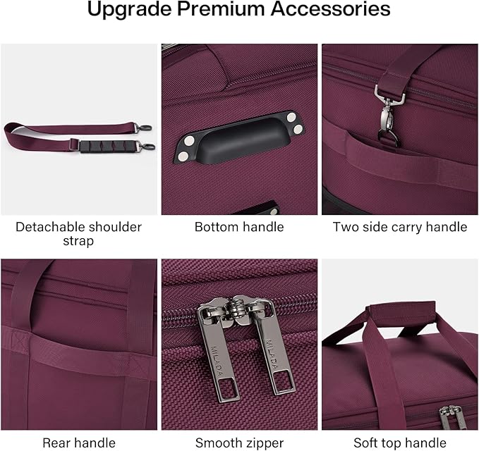MILADA Expandable Luggage Bags for Travel Foldable Suitcase - Image 6