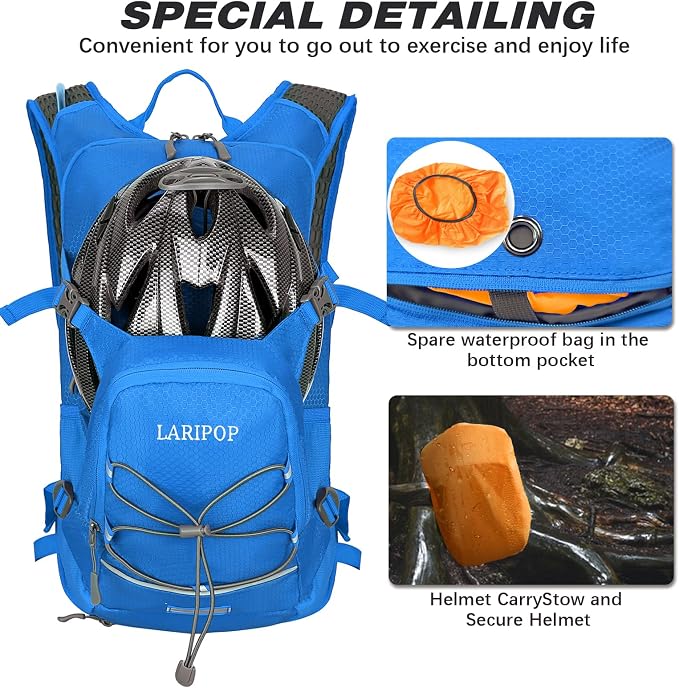 LARIPOP Hydration Backpack, 18L Hiking Backpack - Image 3