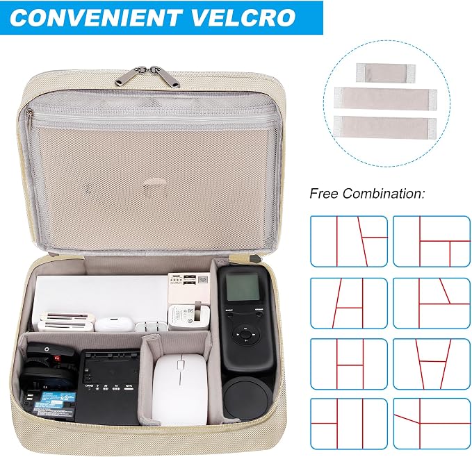 Electronic Organizer Travel Case, Travel Cord Organizer Case Portable - Image 5