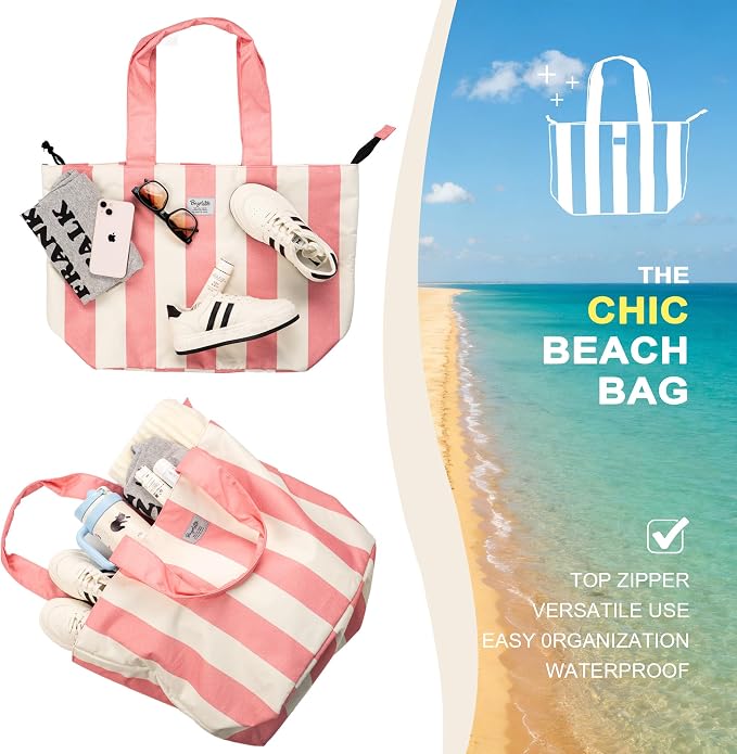Beach Bags Waterproof Sandproof, XL Large Pool Tote Bag - Image 7