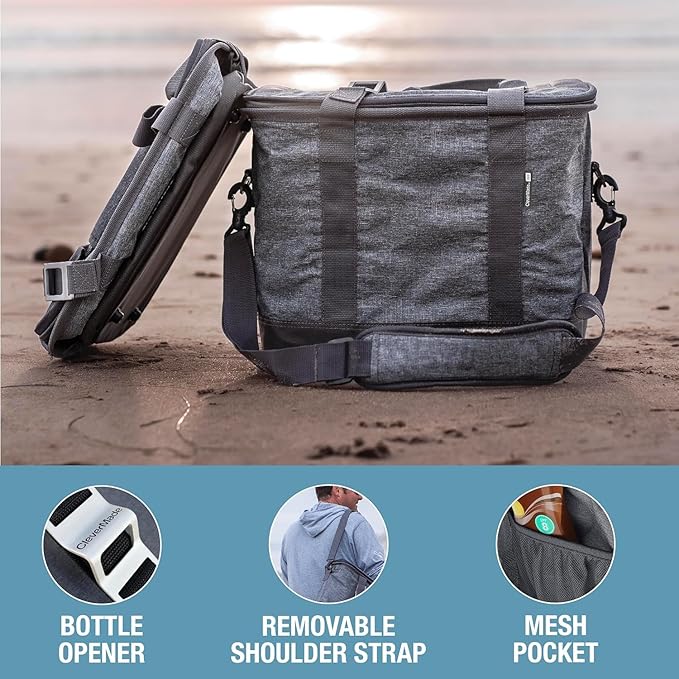 CleverMade Collapsible Insulated Cooler Bag – Leakproof Soft Folding Cooler - Image 5