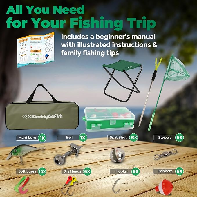 DaddyGoFish Kids Fishing Pole - Image 2