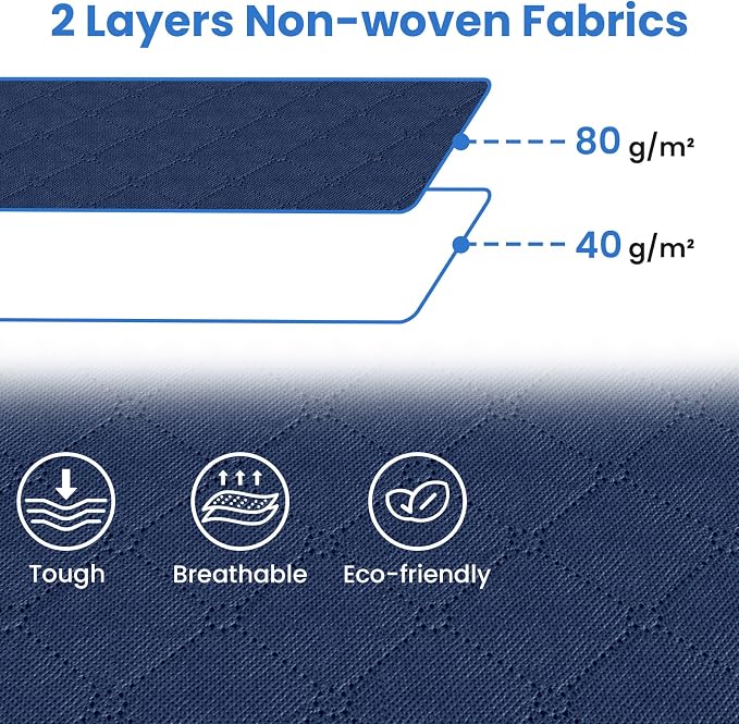Fab totes 3 Pack Clothes Storage, Foldable Thick Fabric Blanket Storage Bags - Image 3