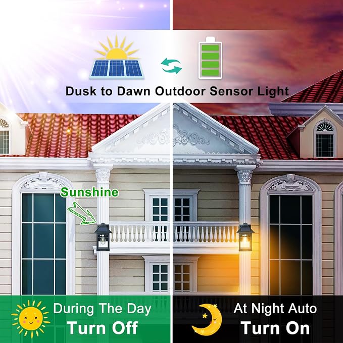 Solar Wall Light Outdoor with 3 Lighting Modes, Dusk to Dawn Led Wall Mount - Image 5